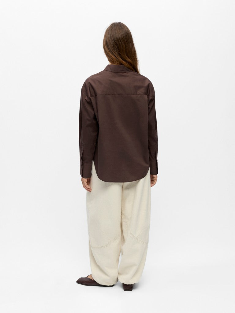 OBJZILA L/S RE SHIRT - Seal Brown