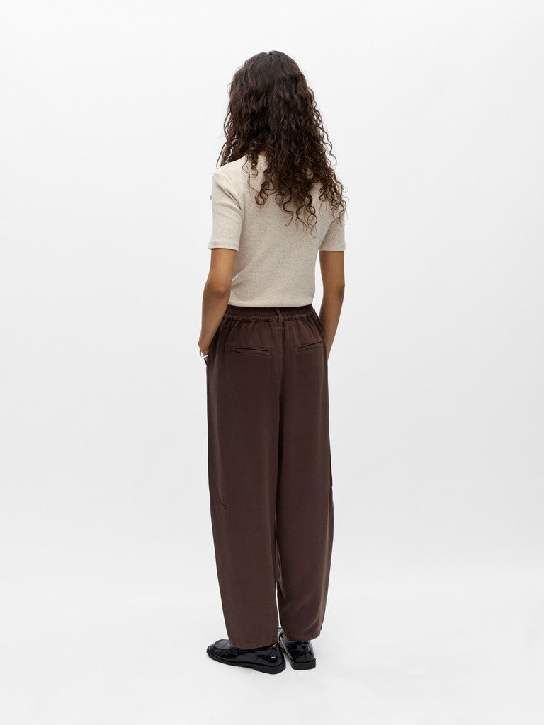 OBJFRAME MW ANKEL BARREL PANT - Seal Brown