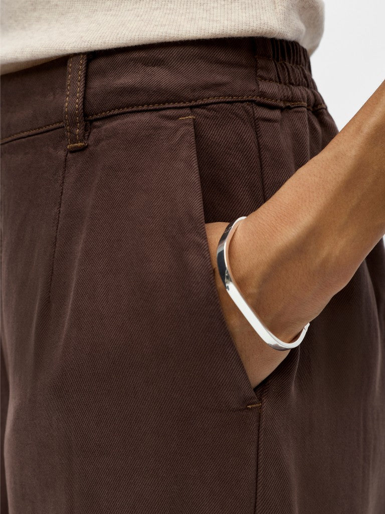OBJFRAME MW ANKEL BARREL PANT - Seal Brown