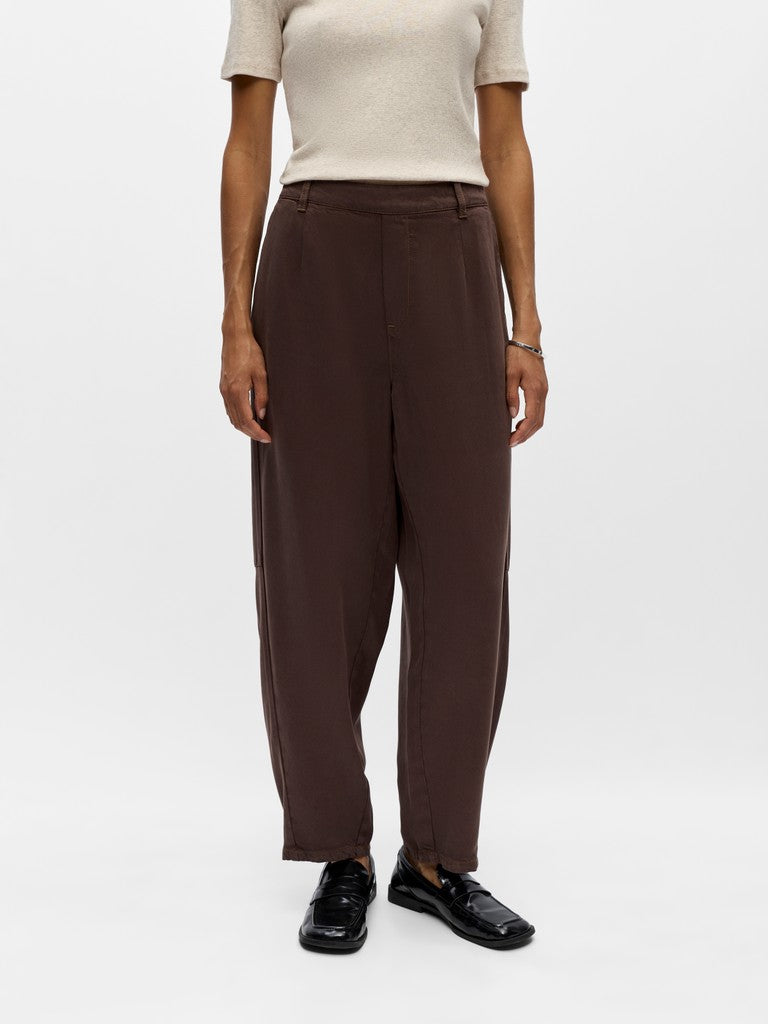 OBJFRAME MW ANKEL BARREL PANT - Seal Brown