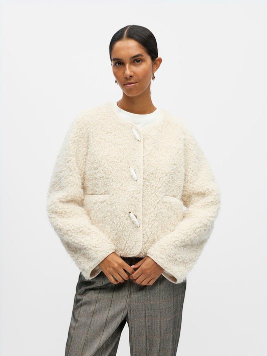 OBJIDUNA LS RE JACKET - White Sand