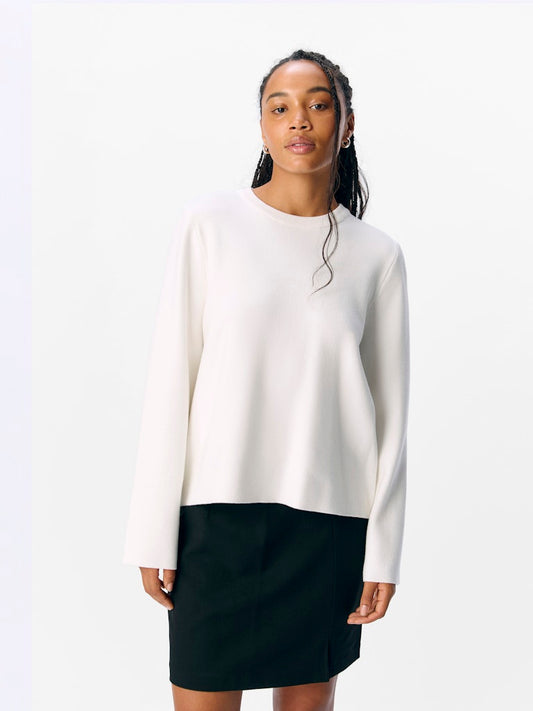 OBJREYNARD O-NECK PULLOVER - Cloud Dancer