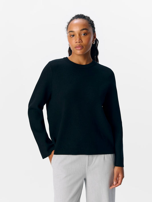 OBJREYNARD O-NECK PULLOVER - Black