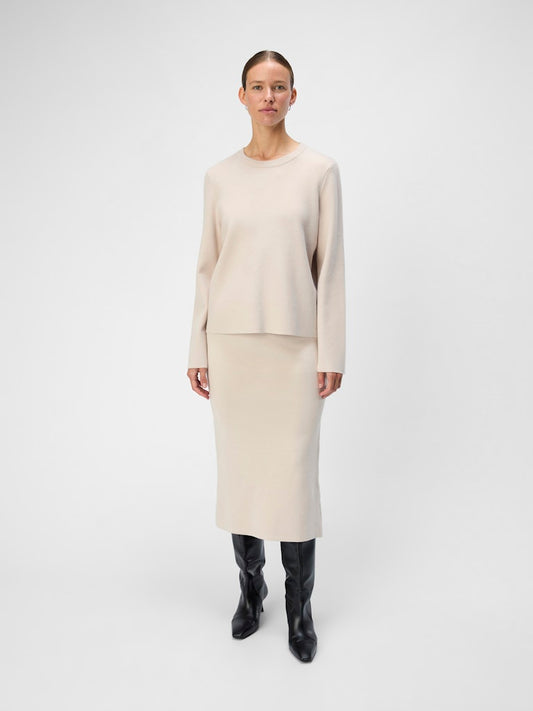 OBJREYNARD O-NECK PULLOVER - Silver Gray