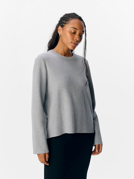OBJREYNARD O-NECK PULLOVER - Light Grey Melange