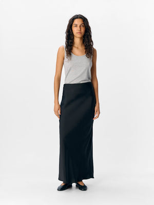 OBJCHILLI MW LONG SKIRT - Black