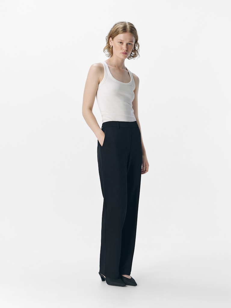 OBJLISA MW STRAIGHT PANT - Black