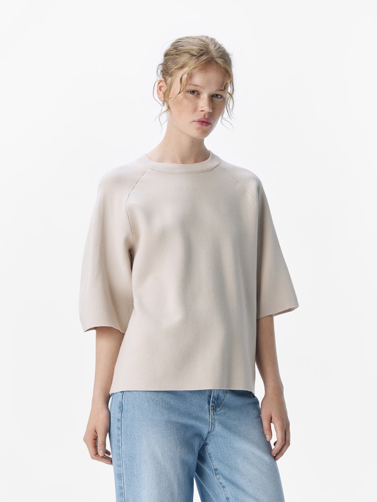 OBJREYNARD 2/4 KNIT PULLOVER - Silver Gray