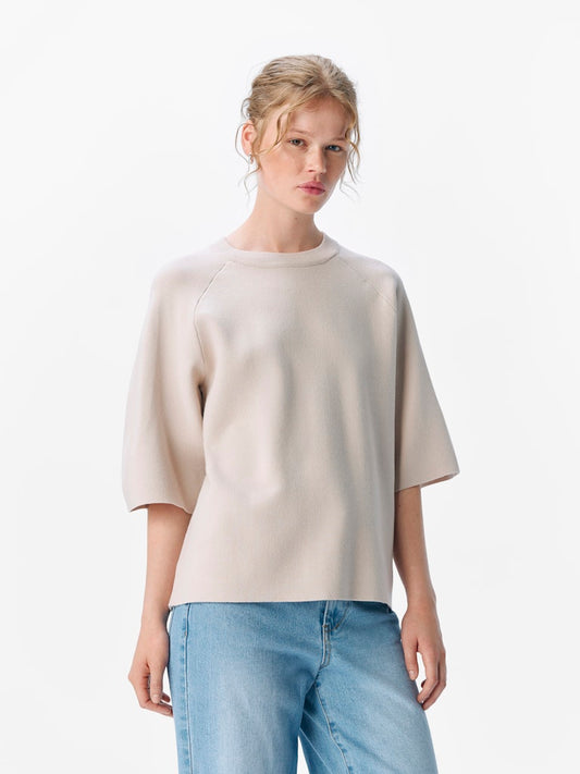 OBJREYNARD 2/4 KNIT PULLOVER - Silver Gray