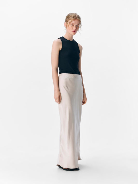 OBJCHILLI MW LONG SKIRT - Silver Gray