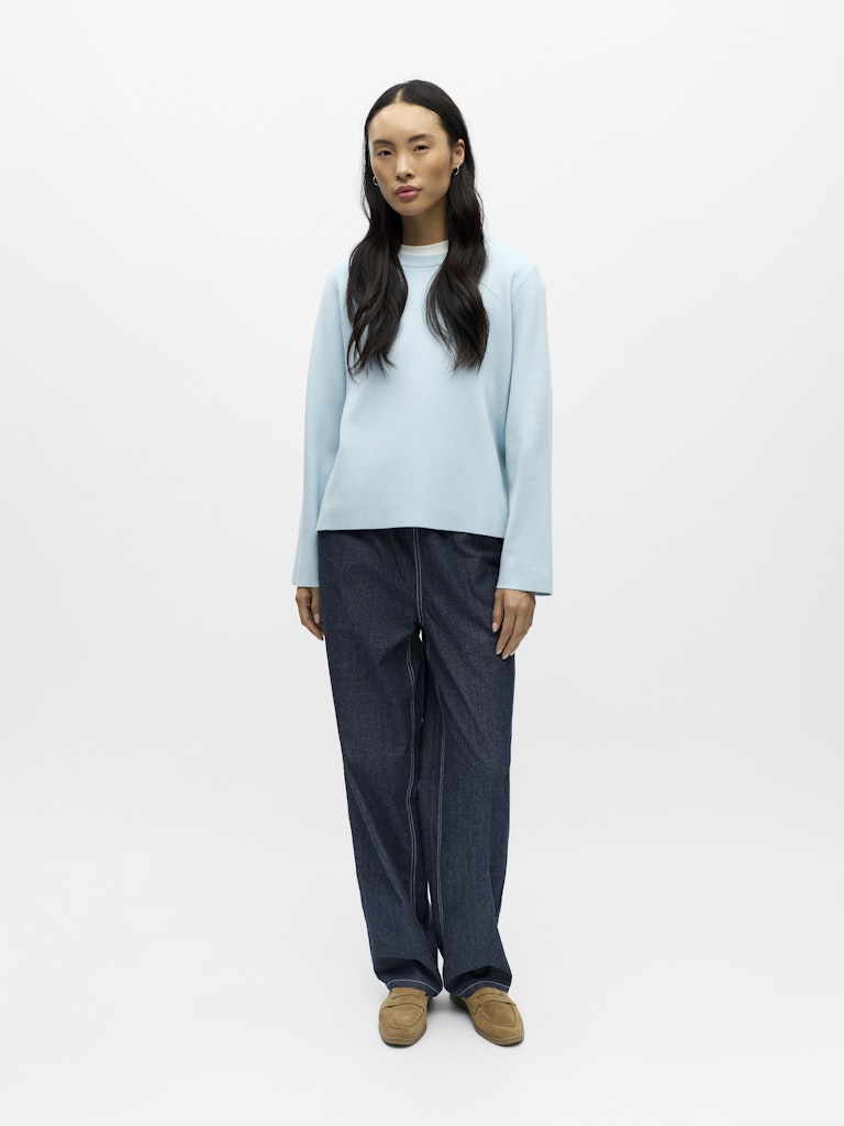 OBJREYNARD O-NECK PULLOVER - Winter Sky