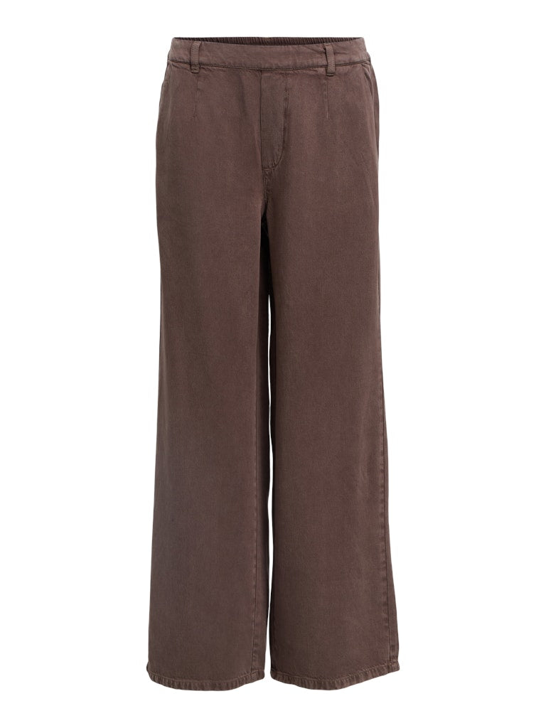 OBJFRAME LISA WIDE MW PANT - Seal Brown