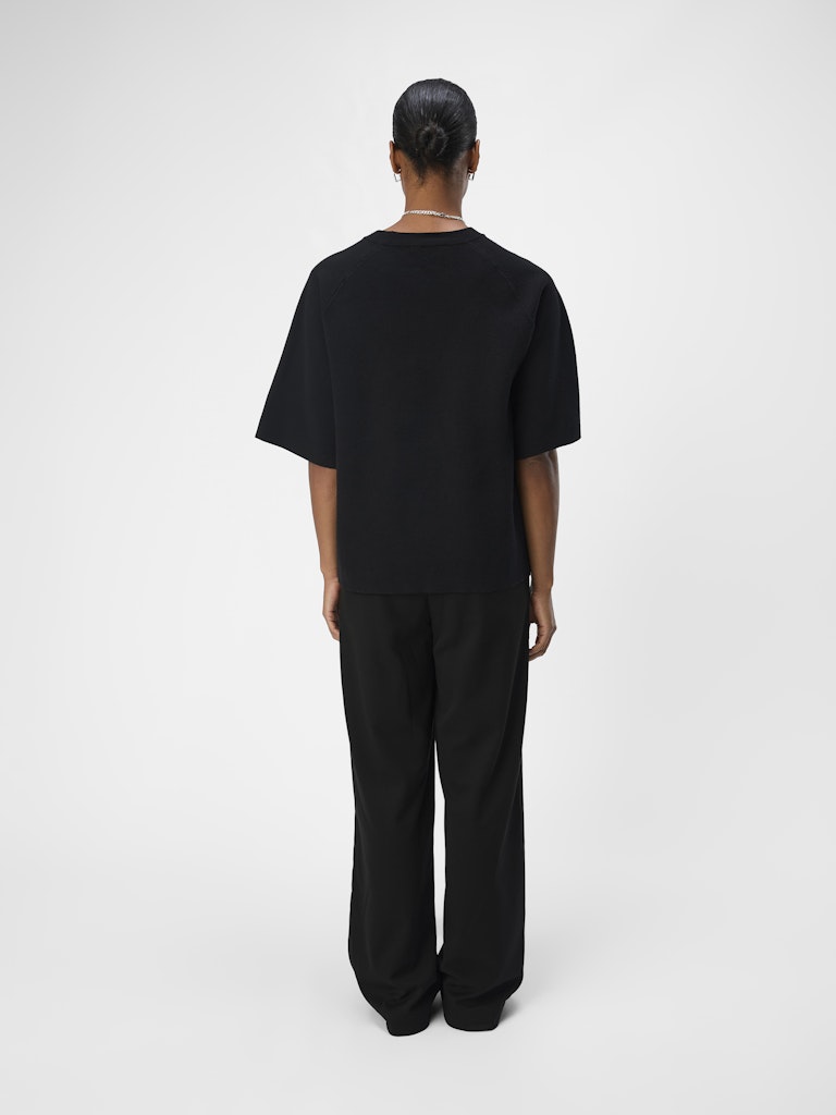 OBJREYNARD 2/4 KNIT PULLOVER - Black