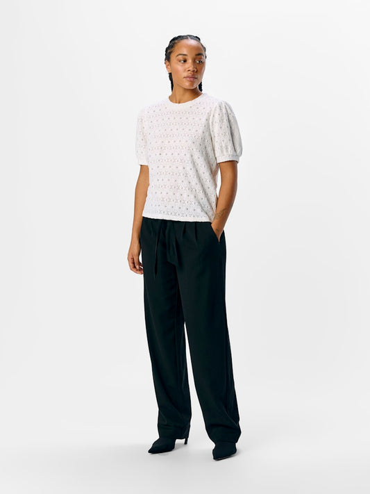 OBJLAILA S/S RE TOP - Cloud Dancer