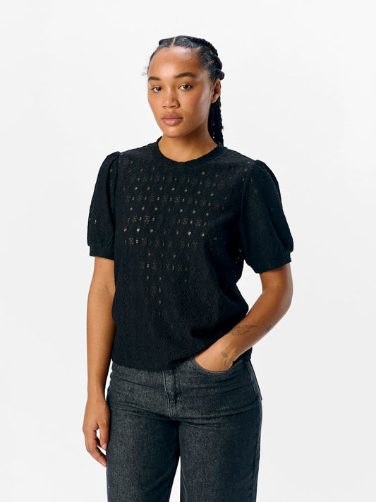 OBJLAILA S/S RE TOP - Black