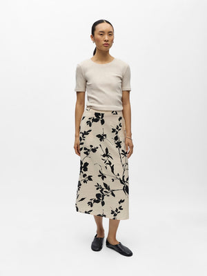 OBJJACIRA MW SKIRT - Sandshell/Black Flower