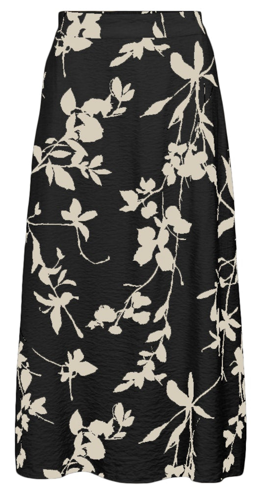 OBJJACIRA MW SKIRT - Black/Sandshell Flower