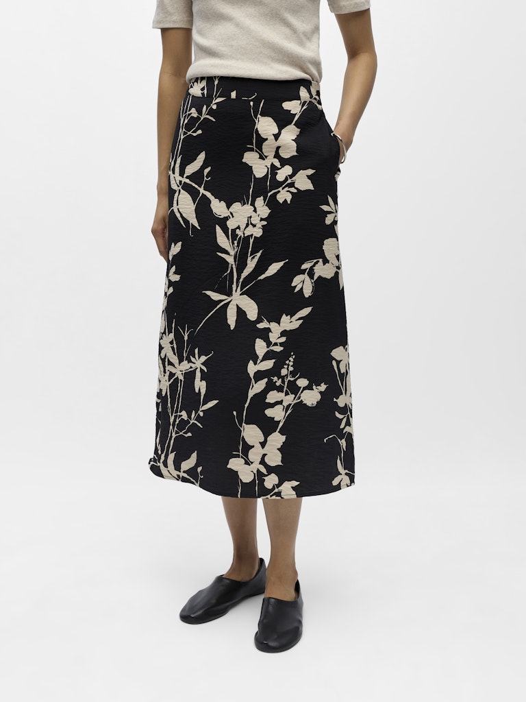 OBJJACIRA MW SKIRT - Black/Sandshell Flower