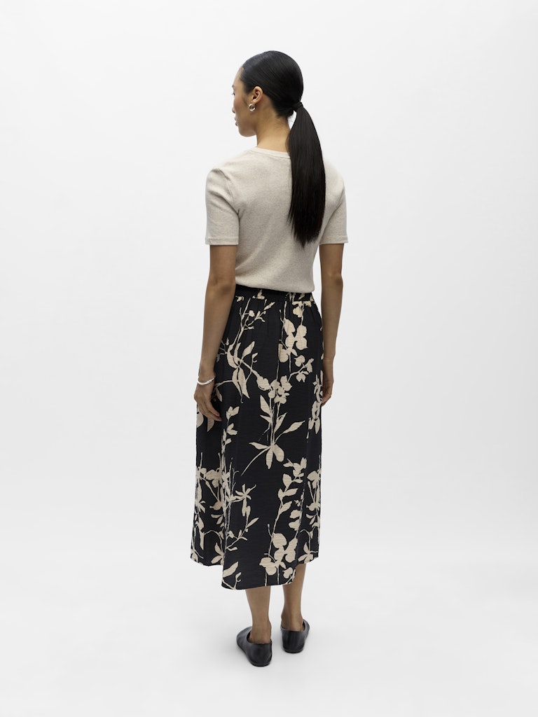 OBJJACIRA MW SKIRT - Black/Sandshell Flower