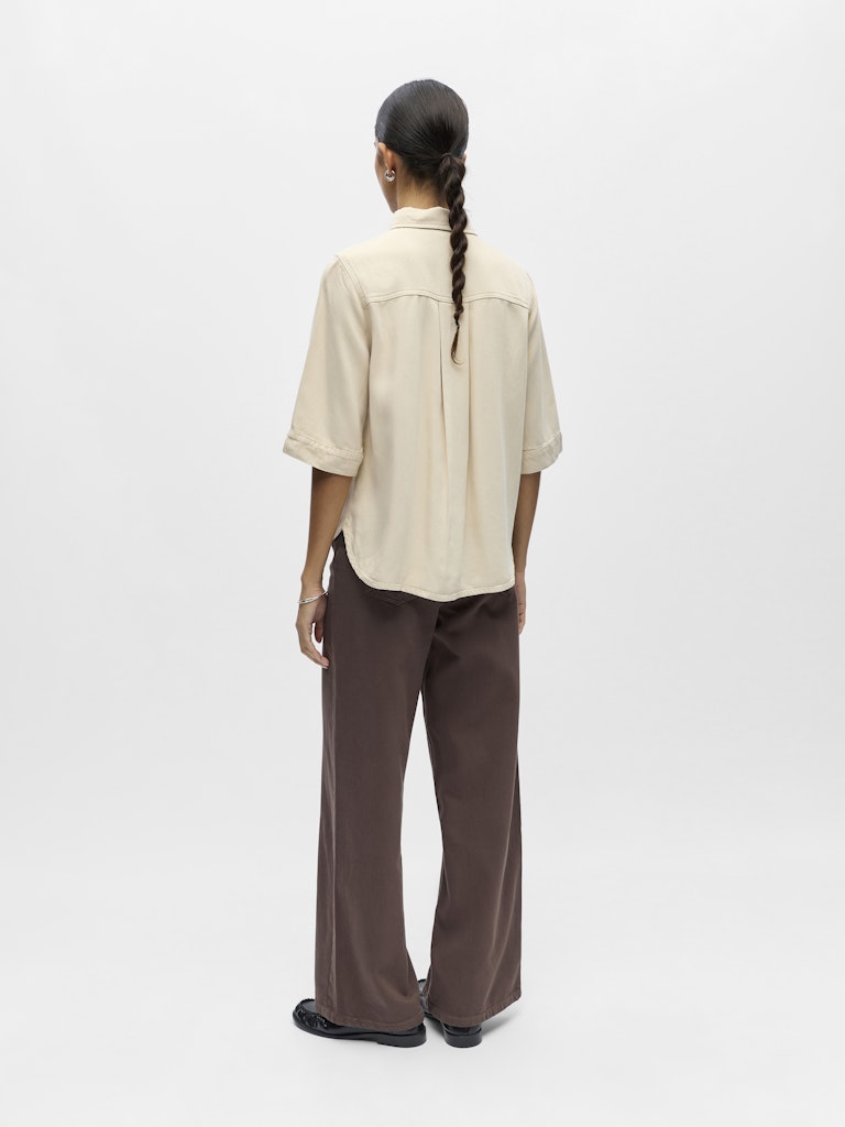 OBJFRAME 2/4 RE DENIM TOP - Birch