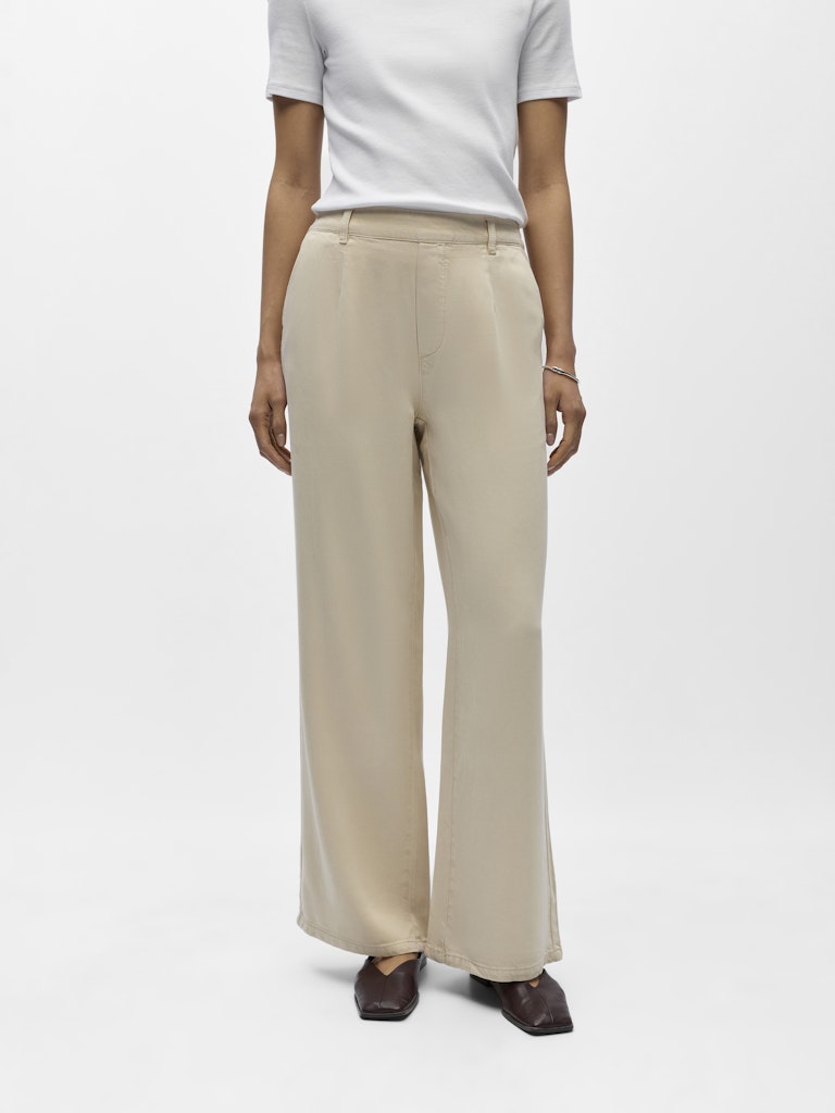 OBJFRAME LISA WIDE MW PANT - Birch
