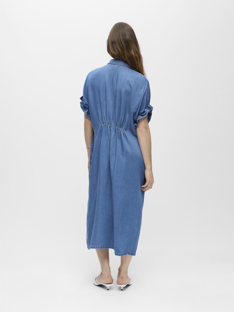 OBJFRAME TIANA 2/4 LO DENIM DRESS - Medium Blue Denim