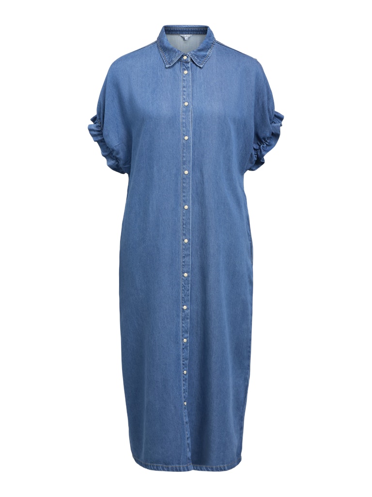 OBJFRAME TIANA 2/4 LO DENIM DRESS - Medium Blue Denim