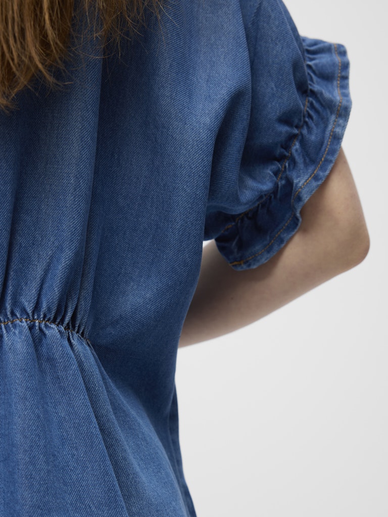 OBJFRAME TIANA 2/4 LO DENIM DRESS - Medium Blue Denim
