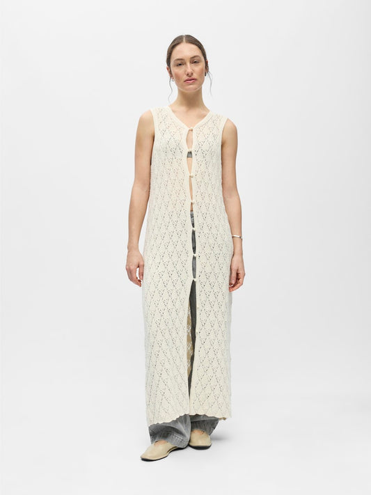 OBJKITTY S/L RE KNIT DRESS - Birch