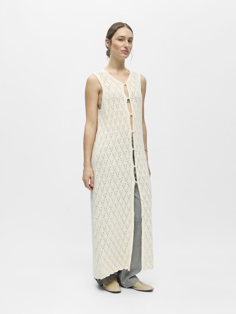 OBJKITTY S/L RE KNIT DRESS - Birch