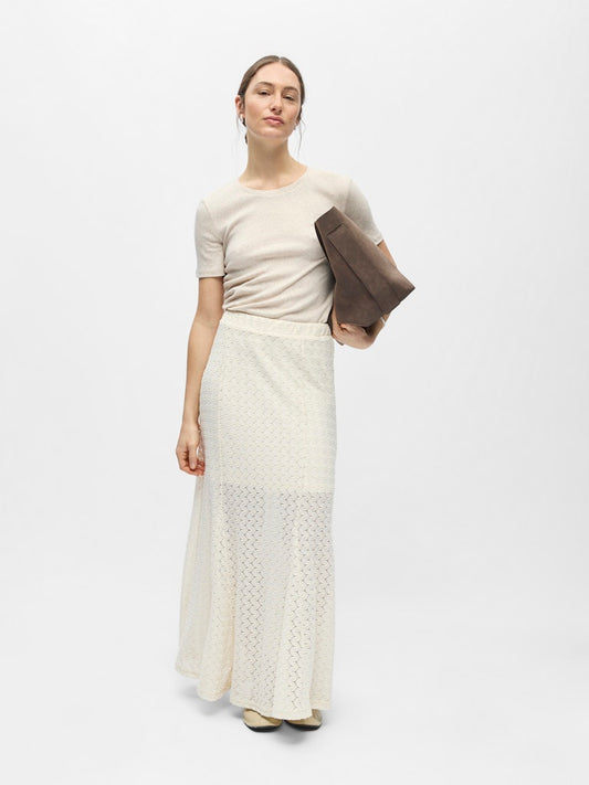 OBJJULIA HW LONG SKIRT - Birch
