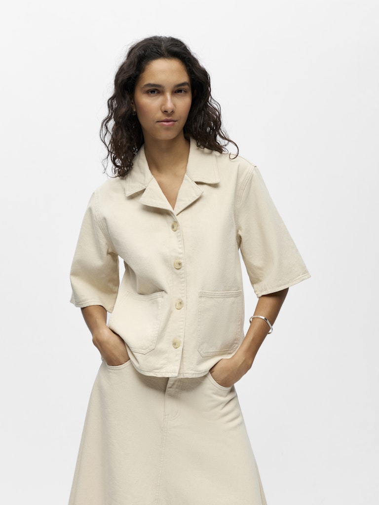 OBJPIXIE S/S RE SHIRT - Birch