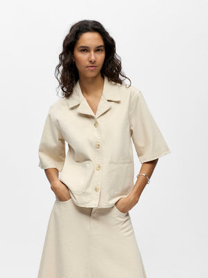 OBJPIXIE S/S RE SHIRT - Birch