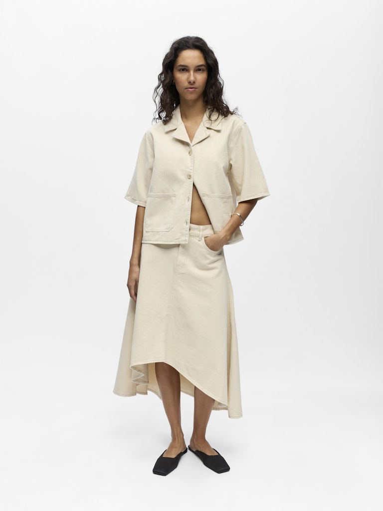 OBJPIXIE MW MIDI SKIRT - Birch