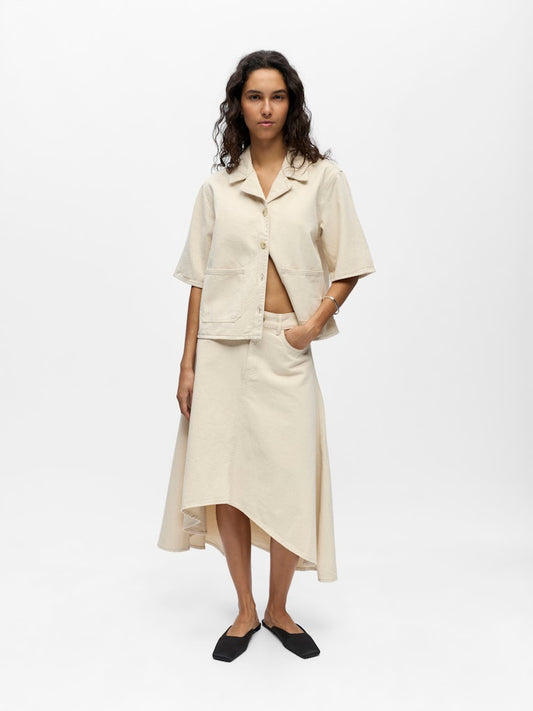 OBJPIXIE MW MIDI SKIRT - Birch