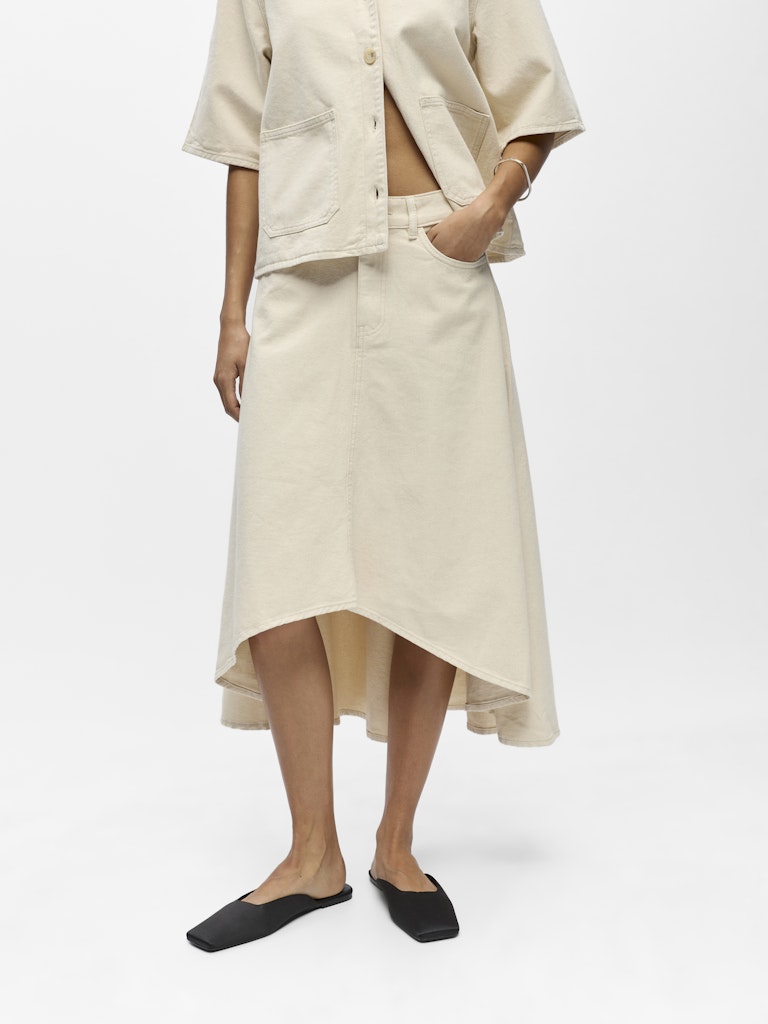 OBJPIXIE MW MIDI SKIRT - Birch