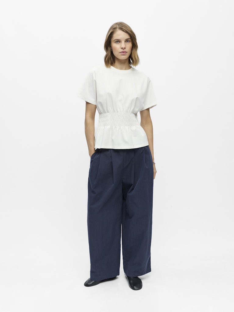 OBJSUNA SS SCULPTURE TOP - Bright White