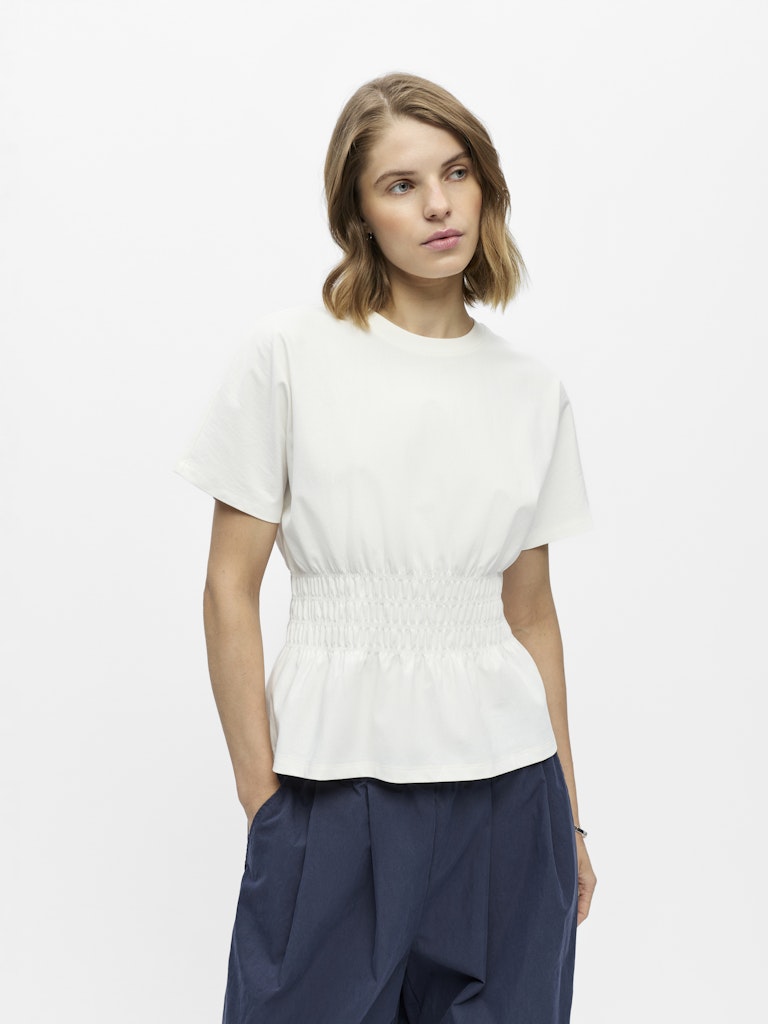 OBJSUNA SS SCULPTURE TOP - Bright White