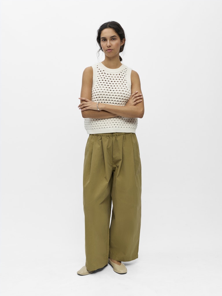 OBJDUNJA LO S/L KNIT TOP - White