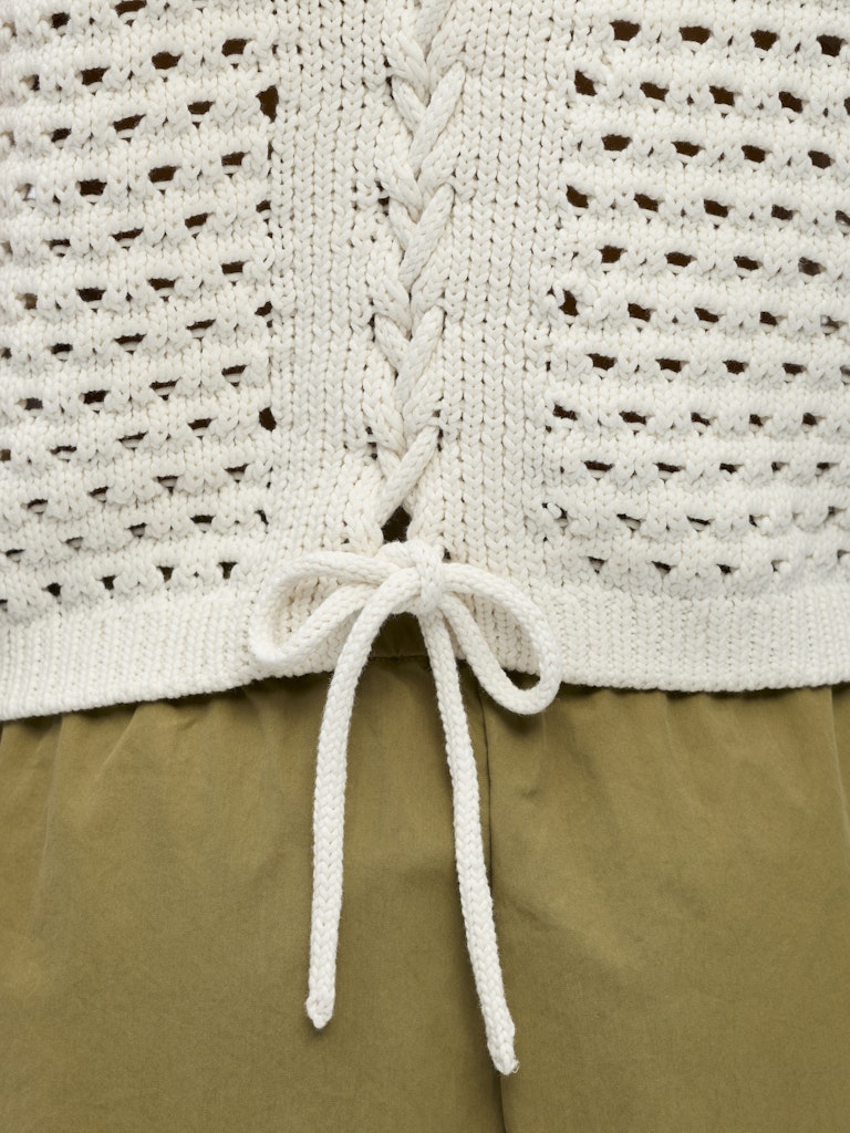 OBJDUNJA LO S/L KNIT TOP - White