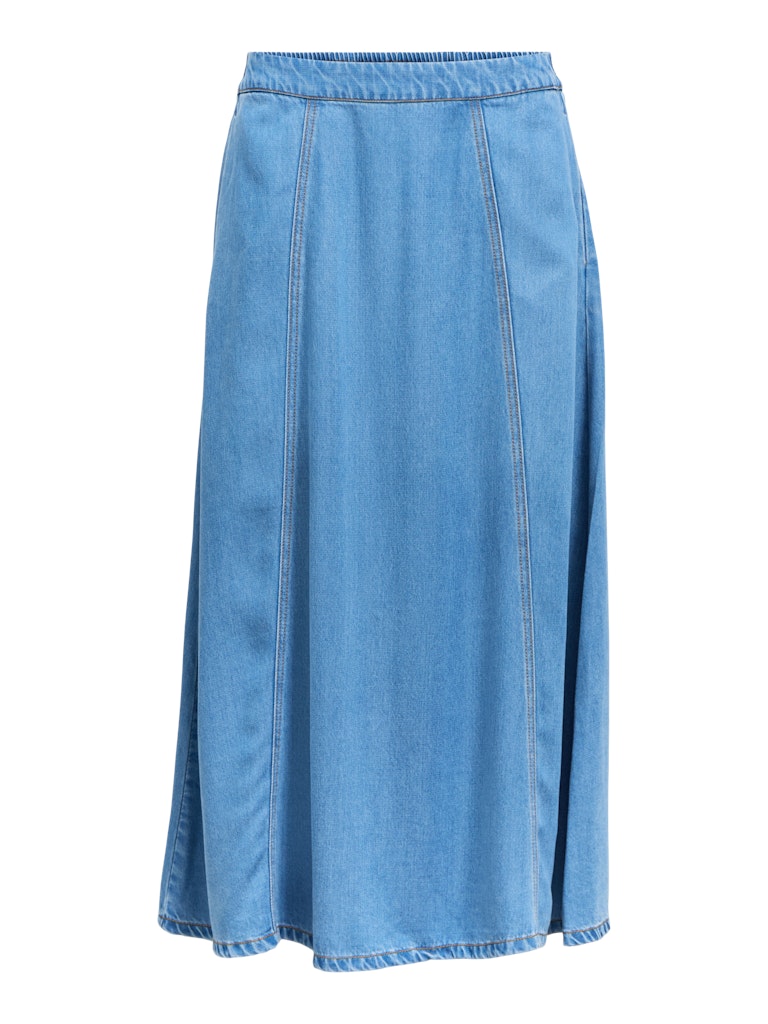 OBJFRAME MW DENIM SKIRT - Light Blue Denim