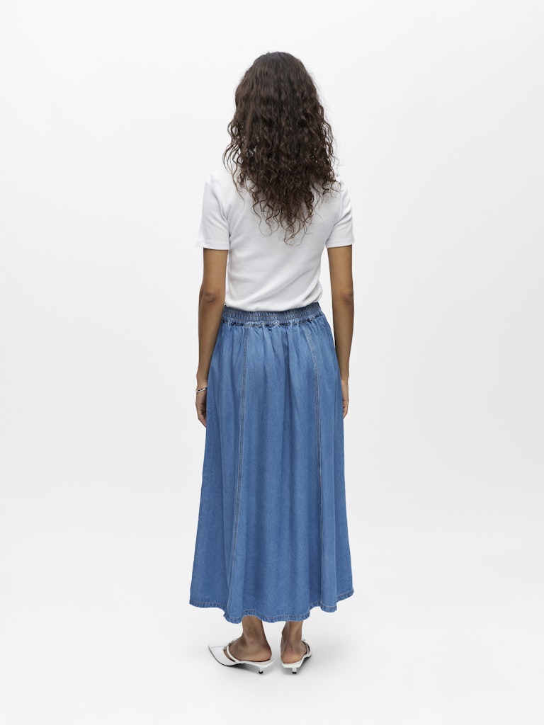 OBJFRAME MW DENIM SKIRT - Light Blue Denim