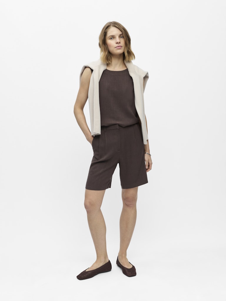 OBJSANNE MW LO SHORTS - Seal Brown