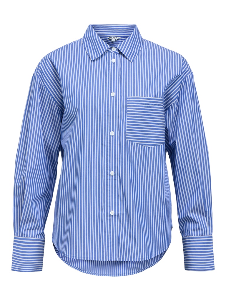 OBJZILA L/S RE SHIRT - Clematis Blue/White