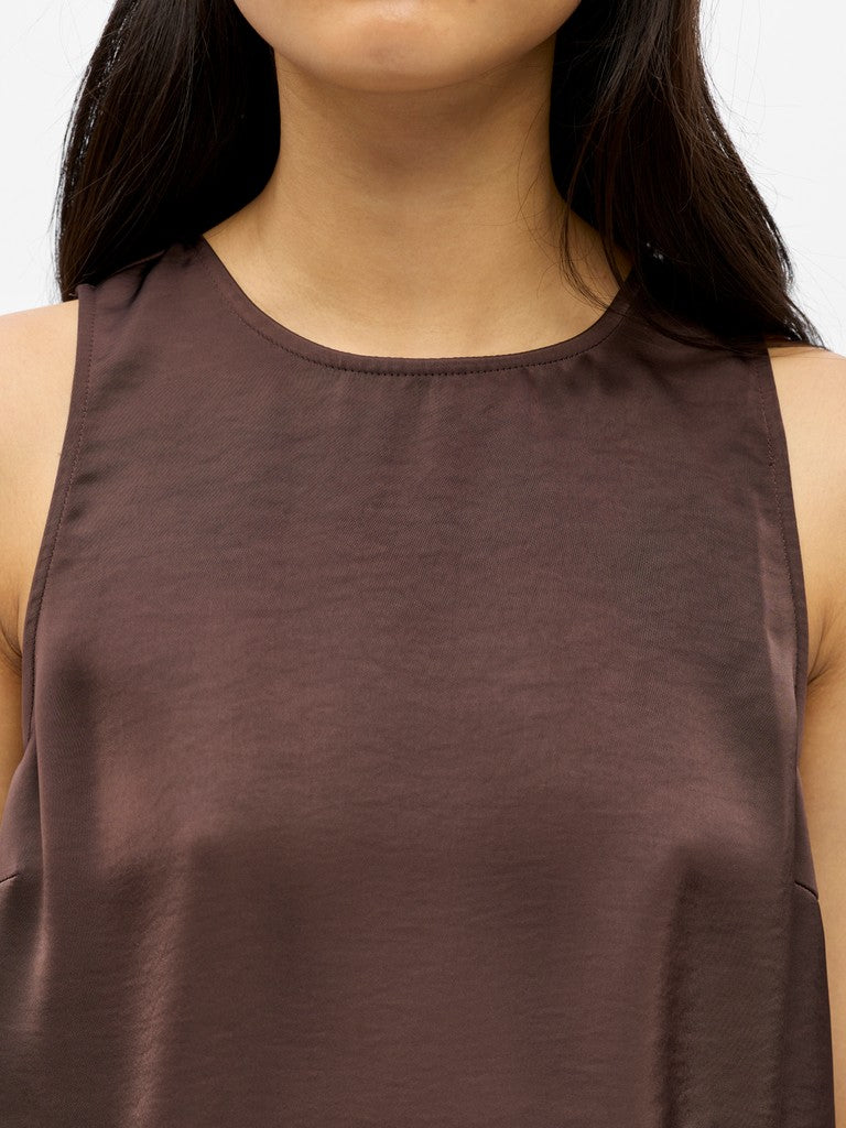 OBJCHILLI LO TANK TOP - Seal Brown