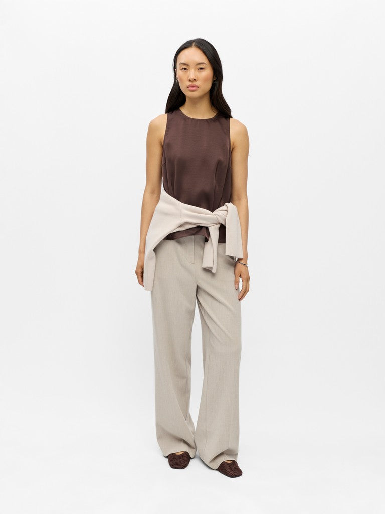 OBJCHILLI LO TANK TOP - Seal Brown