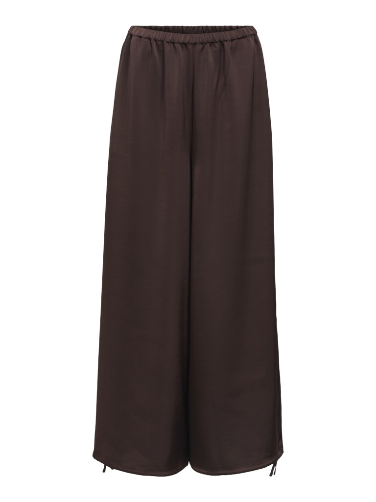 OBJCHILLI SUPER WIDE PANTS - Seal Brown