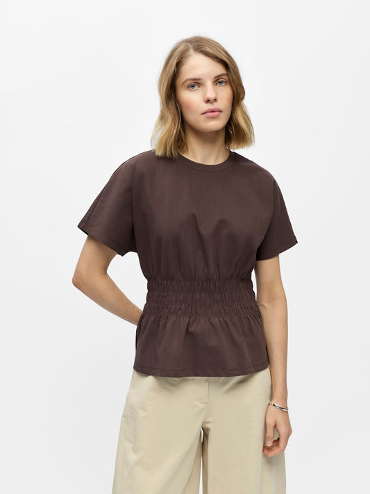 OBJSUNA SS SCULPTURE TOP - Seal Brown