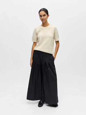 OBJNOA S/S RE KNIT PULLOVER - Birch