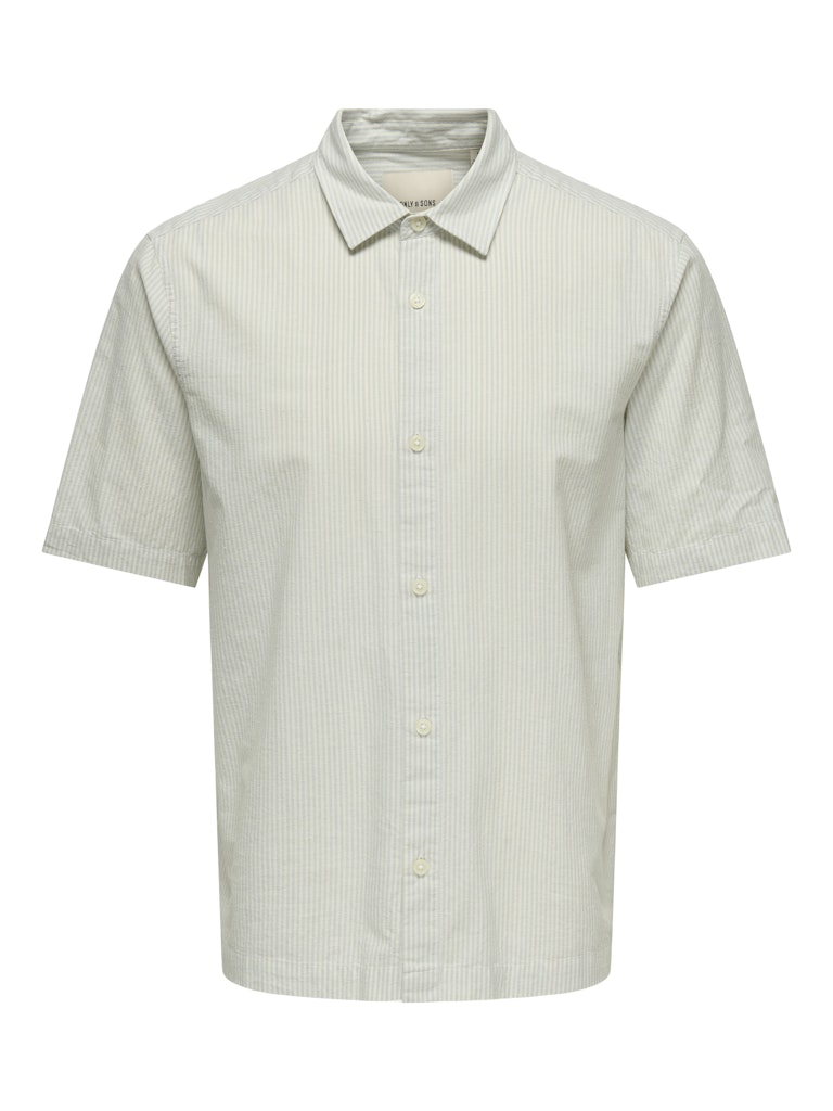 ONSROBINSON REG SS 032 SHIRT - Blue Fog/Egret Stripes